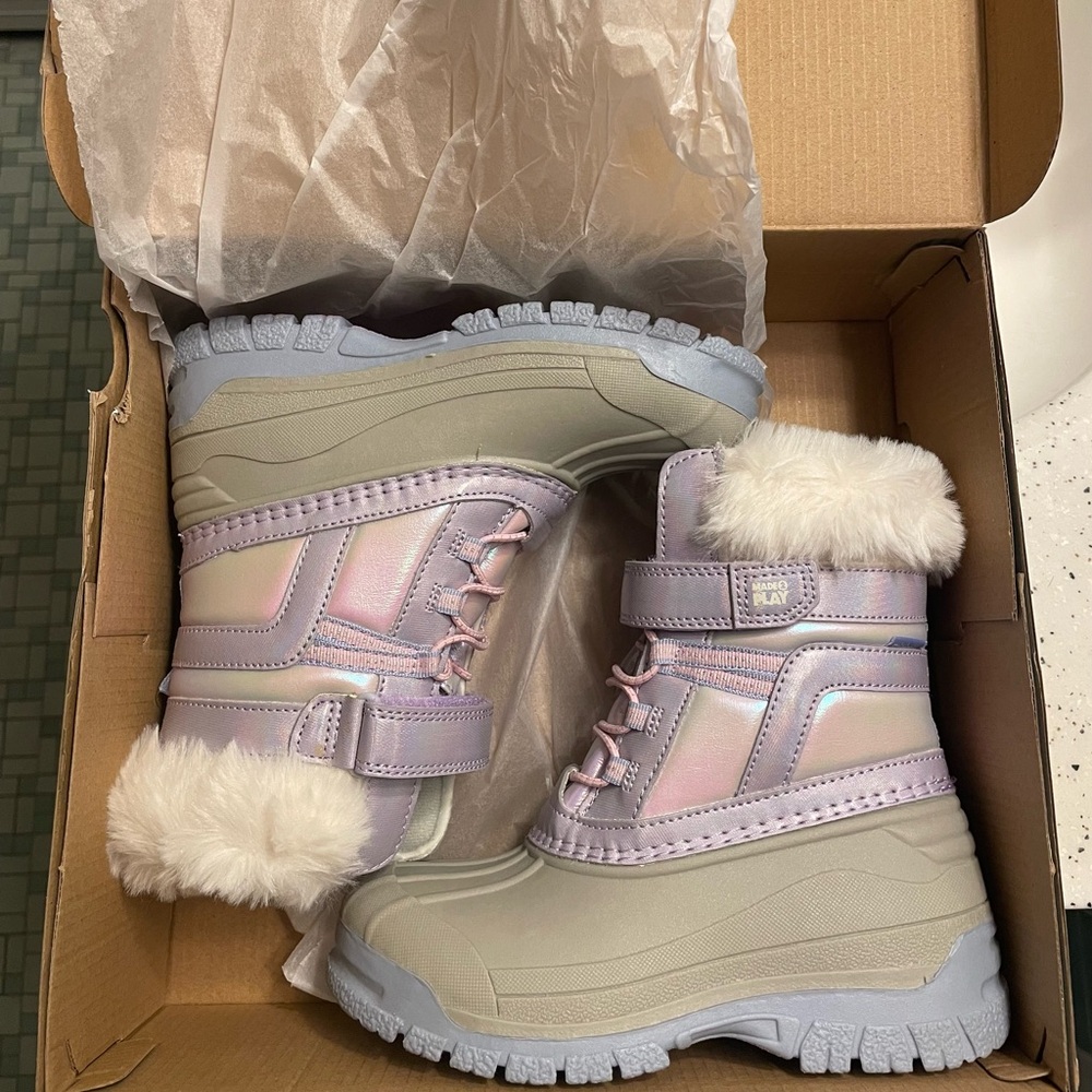 Stride Rite Iridescent Boots with Faux Fur